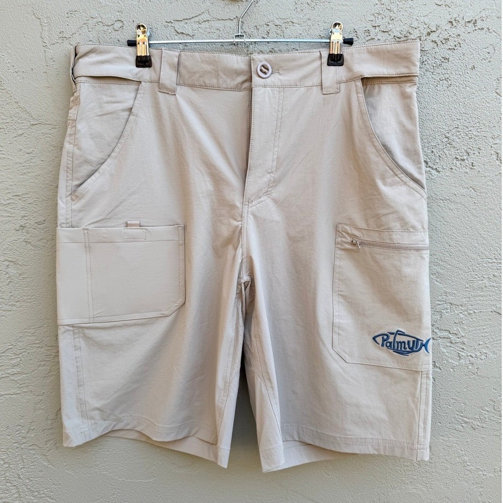 Palmyth Mens Tan Shorts Fishing Outdoor Swim Gorpcore Utility Angler Nautical